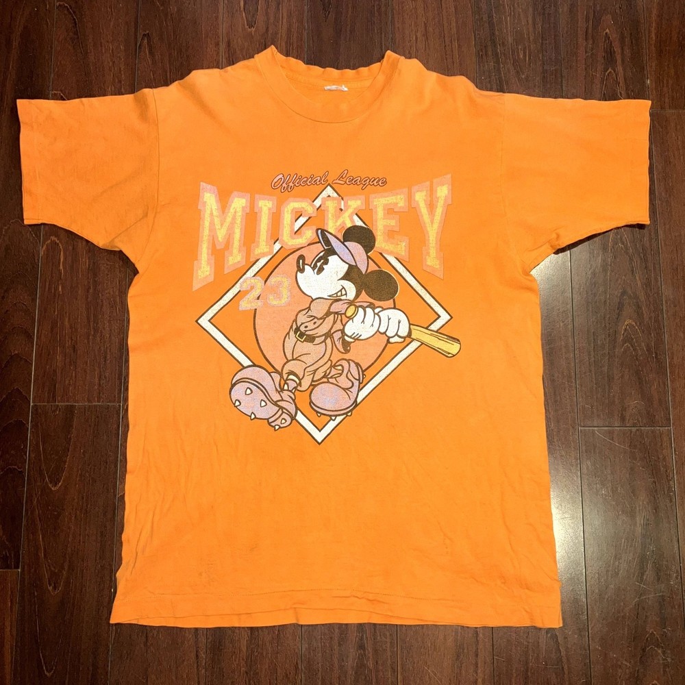 Vintage Single Stitch Mickey Official League 23 Baseball Short Sleeve T Shirt